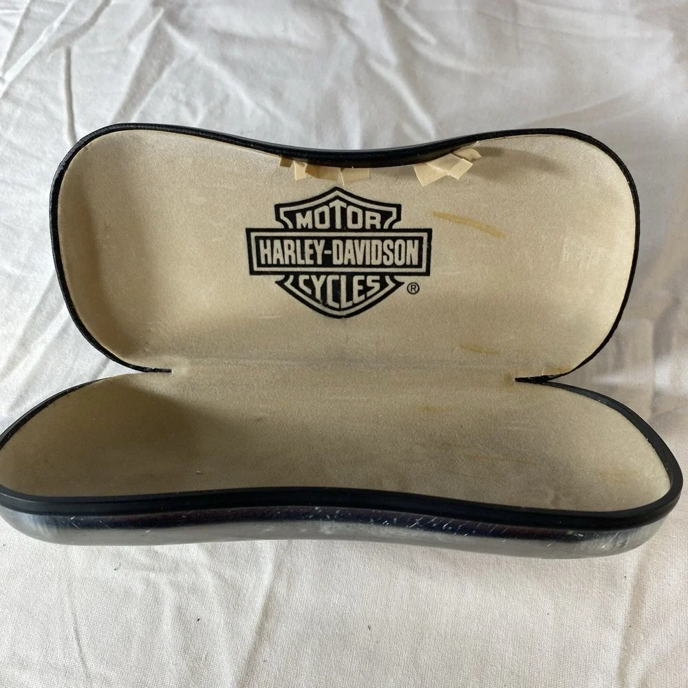 Harley-Davidson Hard Sunglasses Eyeglasses Case Black Eagle Logo